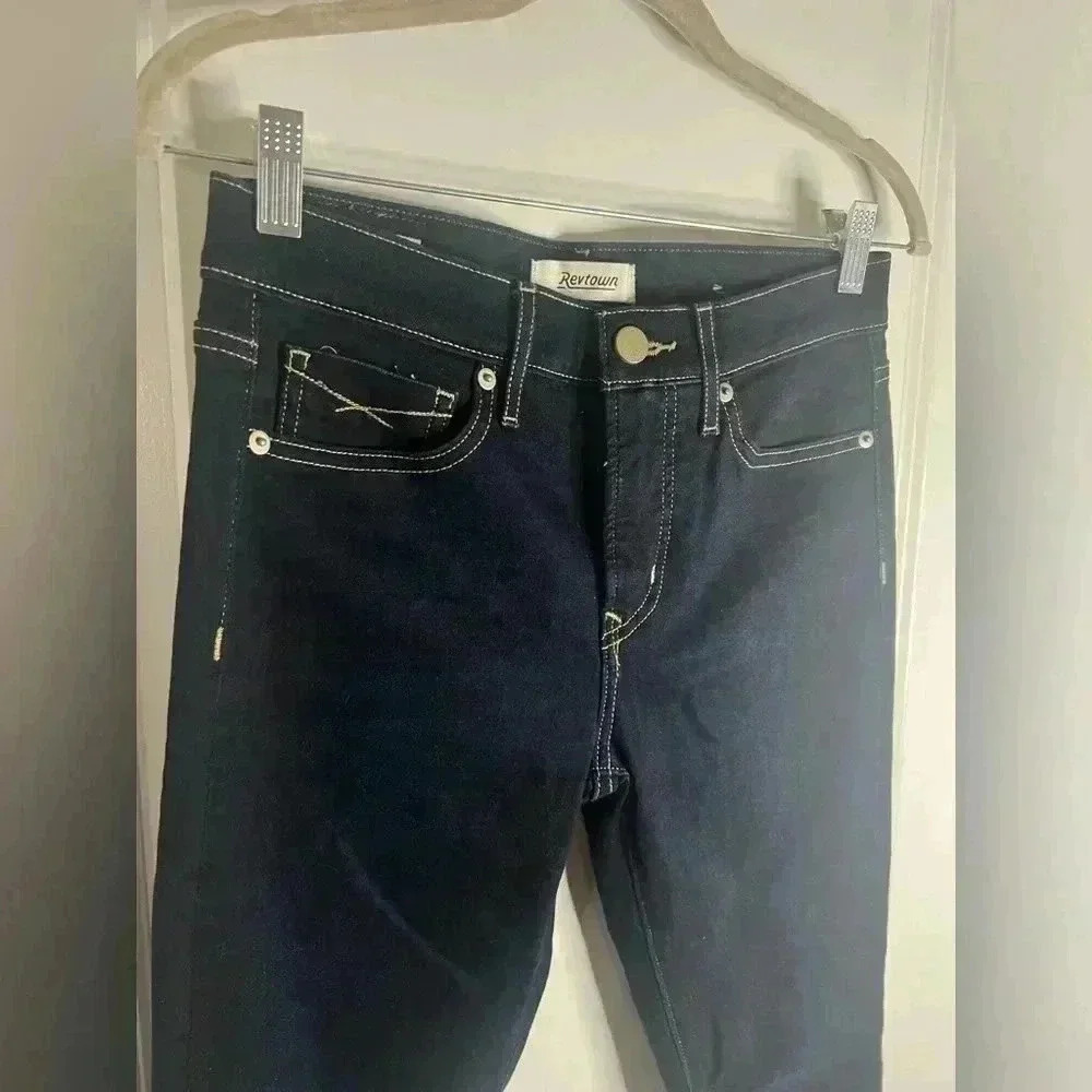 Revtown Decade Denim Women’s Dark Wash Skinny Jeans - Size 26R - Picture 4 of 7